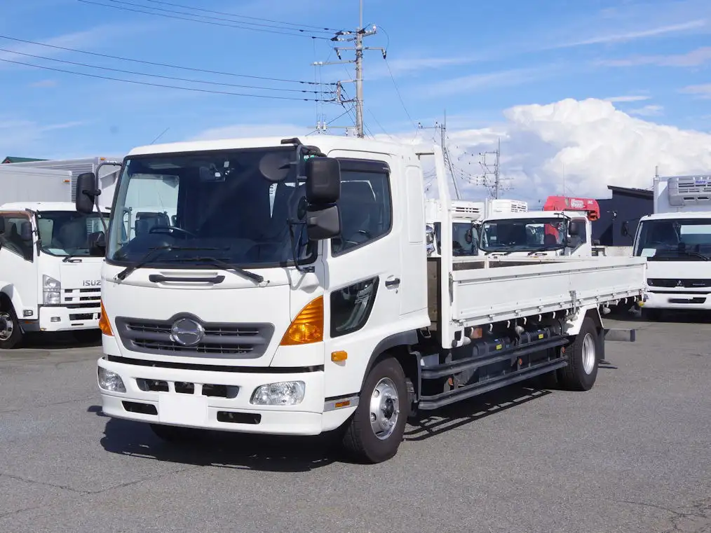 日野 レンジャー 中型/増トン 平ボディ 床鉄板 ベッド の中古トラック【車両No.198827】