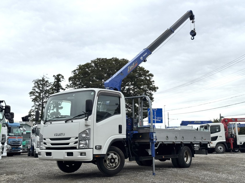 いすゞ エルフ 小型 クレーン付 超ロング