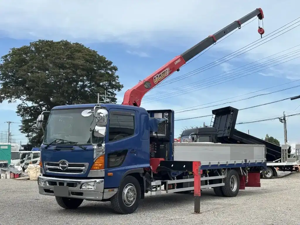日野 レンジャー 中型/増トン クレーン付 アルミブロック 4段 の中古トラック【車両No.198908】