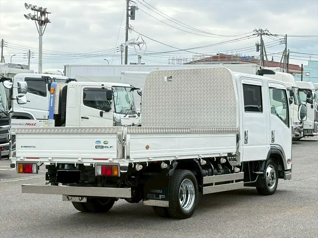 いすゞ エルフ 小型 平ボディ Wキャブ 床鉄板の中古トラック画像3