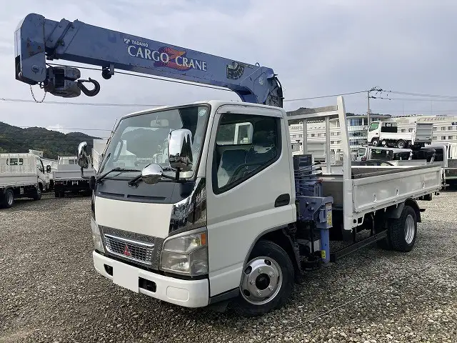 三菱 キャンター 小型 クレーン付 床鉄板 3段 の中古トラック【車両No.199292】