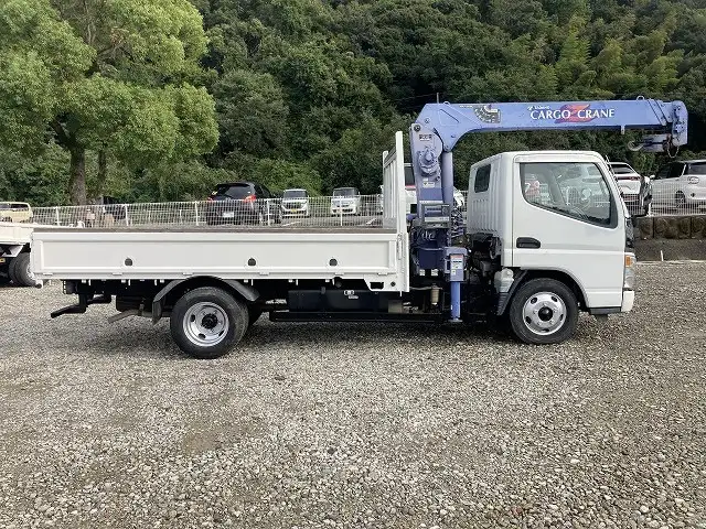三菱 キャンター 小型 クレーン付 床鉄板 3段の中古トラック画像2