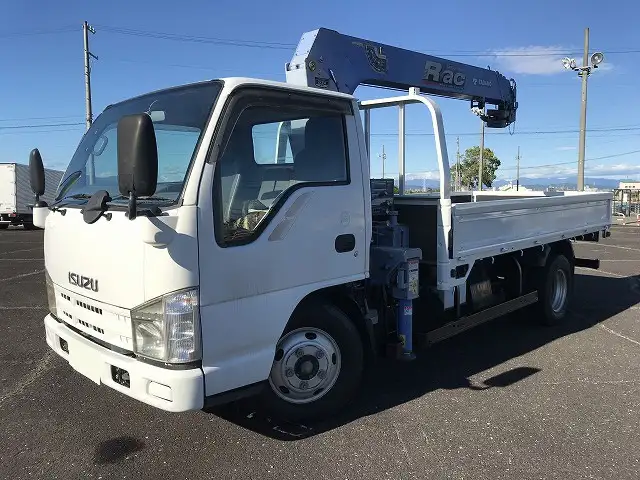 いすゞ エルフ 小型 クレーン付 床鉄板 4段 の中古トラック【車両No.199434】