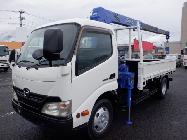 日野 デュトロ 小型 クレーン付 床鉄板 3段 の中古トラック【車両No.199445】