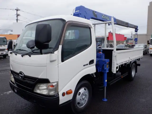 日野 デュトロ 小型 クレーン付 床鉄板 3段 の中古トラック【車両No.199445】