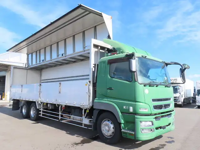 三菱 スーパーグレート 大型 ウイング 床鉄板 エアサスの中古トラック画像3