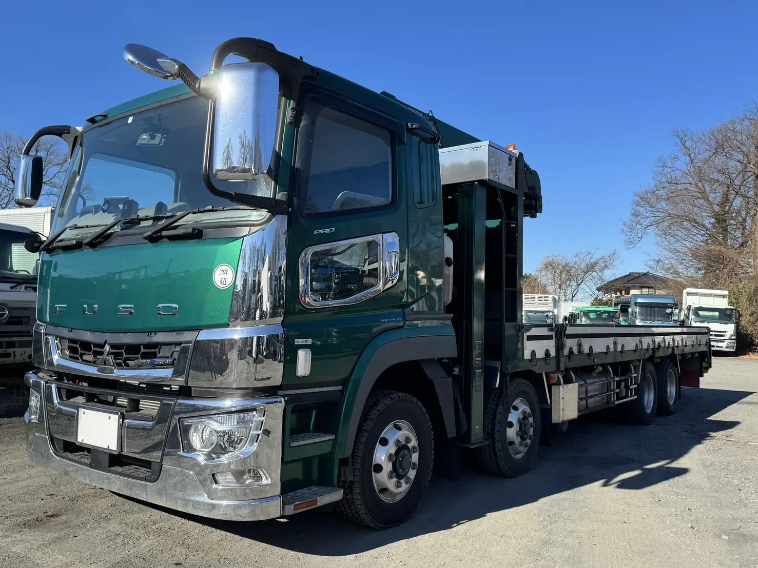 三菱 スーパーグレート 大型 車両重機運搬 5段クレーン ラジコン の中古トラック【車両No.200019】