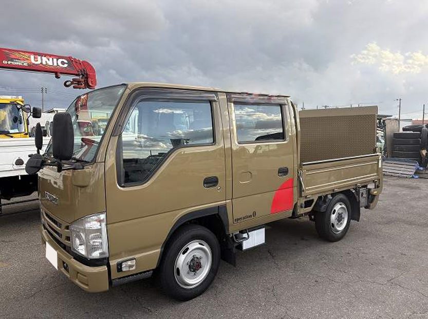 いすゞ エルフ 小型 平ボディ Wキャブ パワーゲート の中古トラック【車両No.200176】