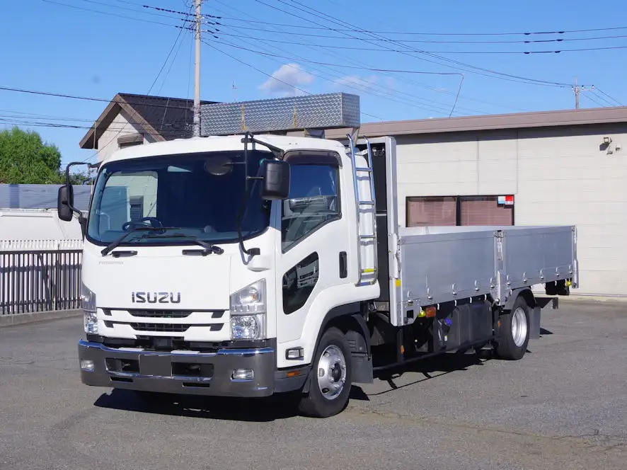いすゞ フォワード 中型/増トン 平ボディ アルミブロック ベッド の中古トラック【車両No.200225】