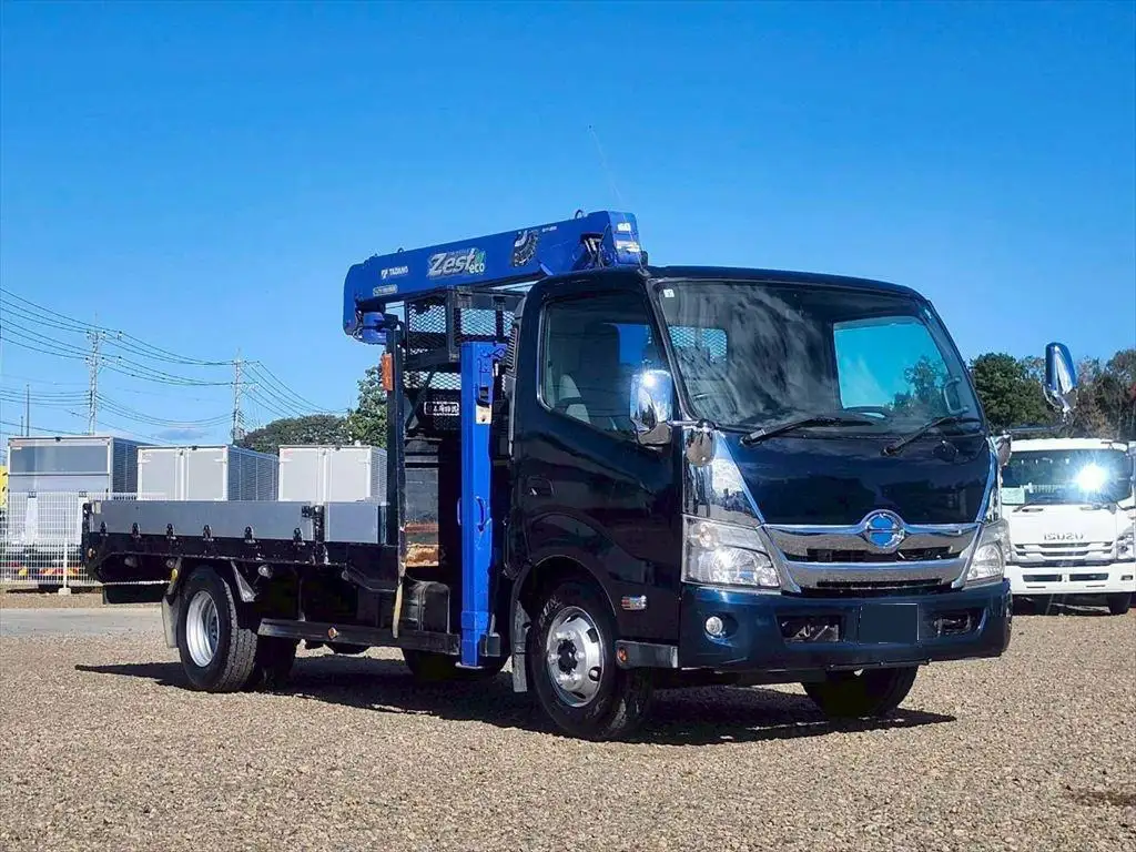 日野 デュトロ 小型 車両重機運搬 3段クレーン ラジコンの中古トラック画像2