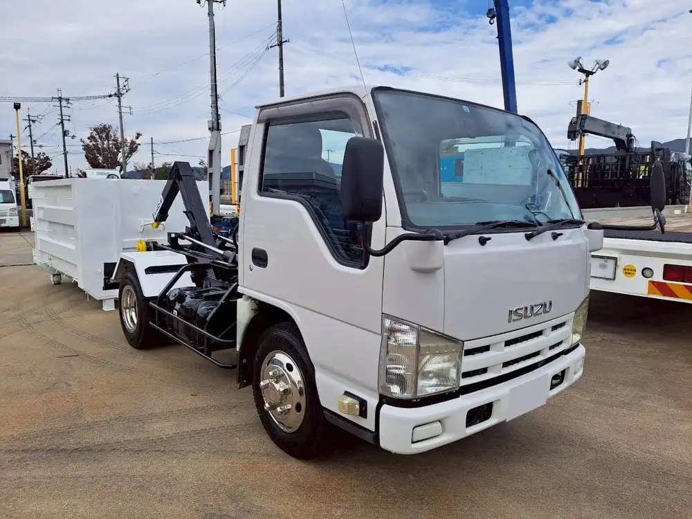 いすゞ エルフ 小型 アームロール コンテナ付き ツインホイストの中古トラック画像3