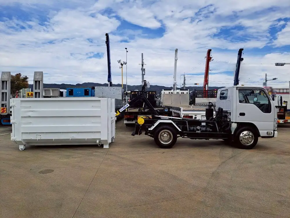 いすゞ エルフ 小型 アームロール コンテナ付き ツインホイストの中古トラック画像4