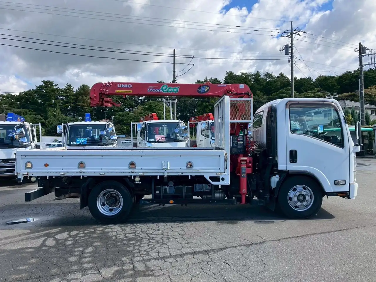 いすゞ エルフ 小型 クレーン付 床鉄板 4段の中古トラック画像2