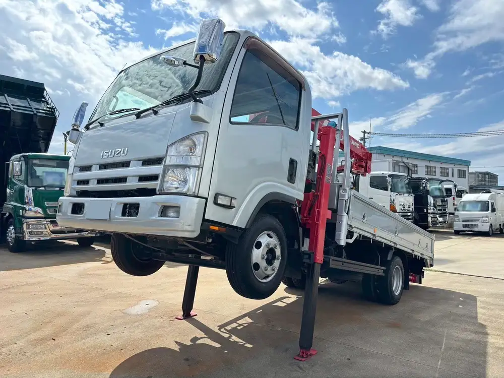 いすゞ エルフ 小型 車両重機運搬 4段クレーン ラジコンの中古トラック画像8