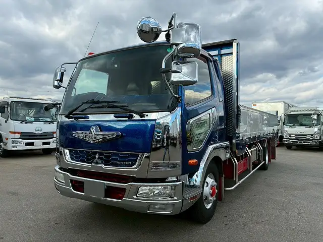 三菱 ファイター 中型/増トン 平ボディ アルミブロック ベッド の中古トラック【車両No.201344】