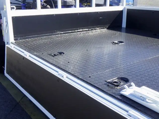 三菱 キャンター 小型 クレーン付 床鉄板 3段の中古トラック画像5