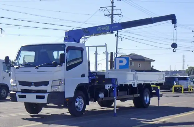 三菱 キャンター 小型 クレーン付 床鉄板 3段 の中古トラック【車両No.201550】