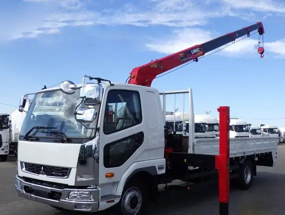 三菱 ファイター 中型/増トン 車両重機運搬 4段クレーン ラジコン の中古トラック【車両No.201662】