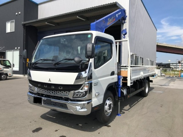 三菱 キャンター 小型 クレーン付 ワイドロング