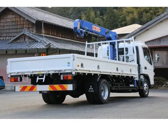 三菱 キャンター 小型 クレーン付 床鉄板 3段の中古トラック画像2