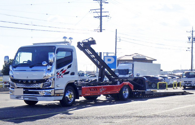 三菱 キャンター 小型 車両重機運搬 セーフティーローダー