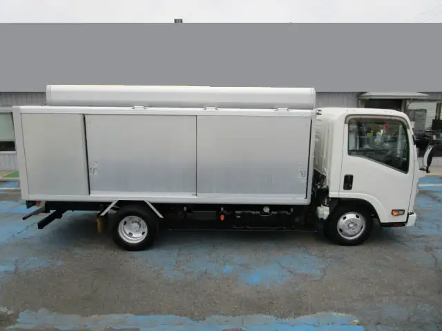 いすゞ エルフ 小型 アルミバン ボトルカー サイドドアの中古トラック画像2