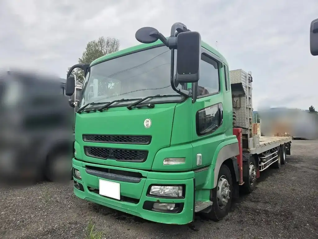 三菱 スーパーグレート 大型 車両重機運搬 4段クレーン ラジコン の中古トラック【車両No.210821】