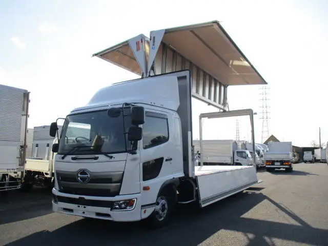 日野 レンジャー 中型/増トン ウイング パワーゲート ベッドの中古トラック画像1